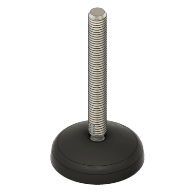 MODULAR SOLUTIONS PLASTIC FOOT<br>50MM PAD, M10 THREAD STEM W/ JAM NUT